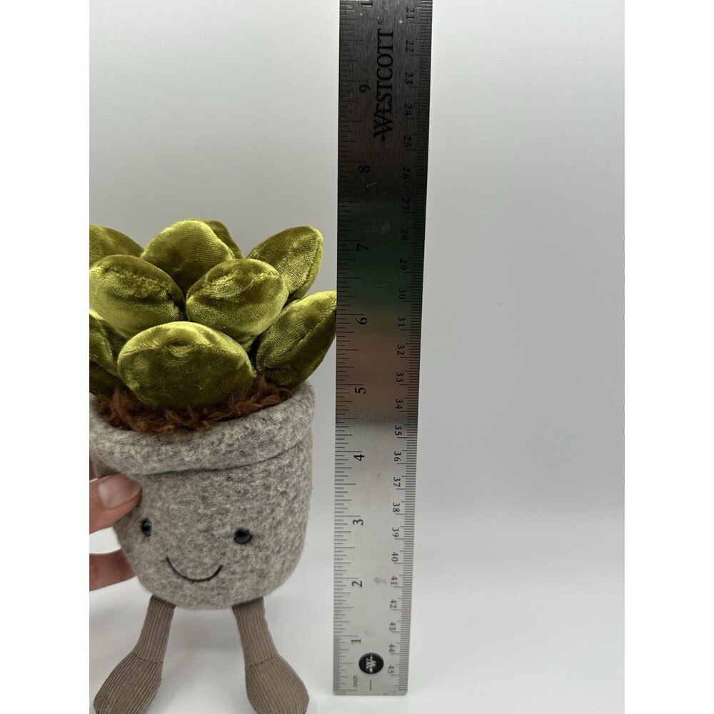 Jellycat Amuseables Silly Succulent Jade Potted Plant Small Plush 7” - Picture 9 of 11
